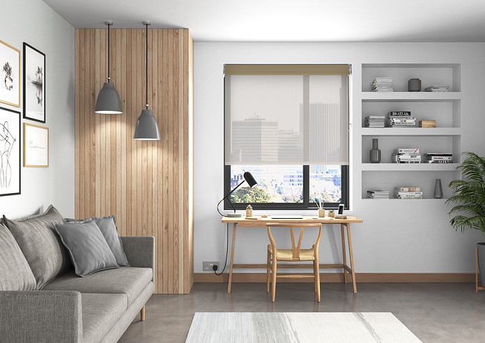 Rimini (Blackout), Mocha & Texen Truffle - Double Roller Blind - Image 6